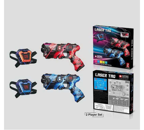 Пістолети з мішенями 2140 C (48/2) 2 пістолети, 2 мішені, підсвічування, звук, вібрація, в коробці