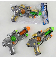 Пістолет R 015-4 A (144/2) 2 кольори, на батарейках, підсвічування корпусу, звук, у пакеті