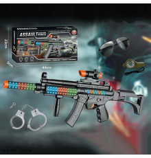 Автомат JL 666-18 (72/2) звук, підсвічування, оптичний приціл, окуляри, наручники, в коробці