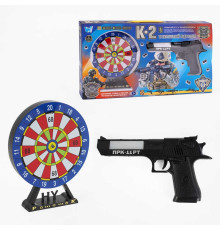 Пістолет з мішенню 94978 (48/2) "WToys", звук, підсвічування, лазерний приціл, мішень на батарейках, в коробці