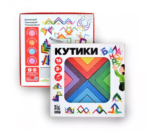 Кутики 16 ел. Розвивальна іграшка балансир Кутики 16 ел. Розвивальна іграшка балансир