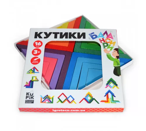 Кутики 16 ел. Розвивальна іграшка балансир Кутики 16 ел. Розвивальна іграшка балансир