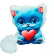 М’яка подушка Котик з сердечком, 25 см.
