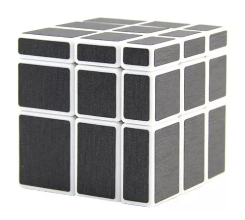 Кубик зеркальный ShengShou Mirror blocks, белый пластик, графитовый