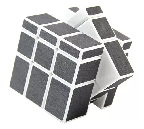 Кубик зеркальный ShengShou Mirror blocks, белый пластик, графитовый