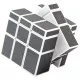 Кубик зеркальный ShengShou Mirror blocks, белый пластик, графитовый